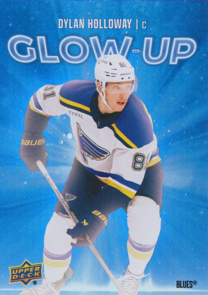 #GU-23 Dylan Holloway - St. Louis Blues - 2025-26 Upper Deck - Glow-Up Hockey