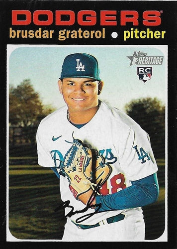 #601 Brusdar Graterol - Los Angeles Dodgers - 2020 Topps Heritage Baseball