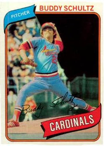 #601 Buddy Schultz - St. Louis Cardinals - 1980 Topps Baseball