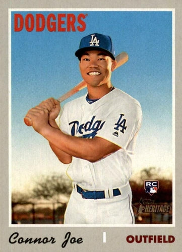#602 Connor Joe - Los Angeles Dodgers - 2019 Topps Heritage Baseball