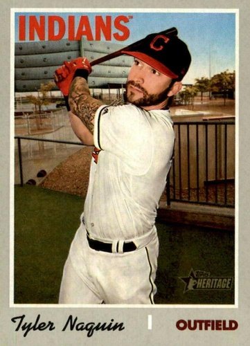 #603 Tyler Naquin - Cleveland Indians - 2019 Topps Heritage Baseball