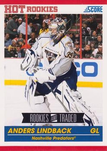 #603 Anders Lindback - Nashville Predators - 2010-11 Score Hockey
