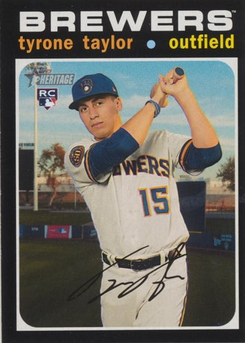 #603 Tyrone Taylor - Milwaukee Brewers - 2020 Topps Heritage Baseball