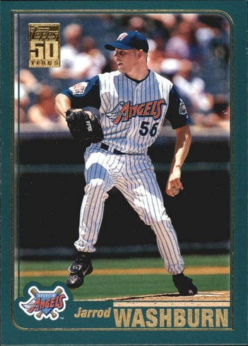 #604 Jarrod Washburn - Anaheim Angels - 2001 Topps Baseball