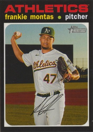 #604 Frankie Montas - Oakland Athletics - 2020 Topps Heritage Baseball
