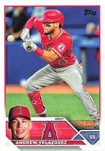 #605 Andrew Velazquez - Los Angeles Angels - 2023 Topps Baseball