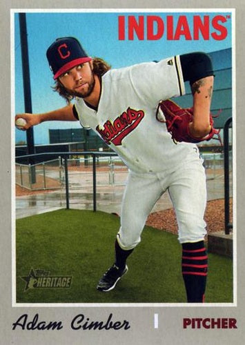 #605 Adam Cimber - Cleveland Indians - 2019 Topps Heritage Baseball