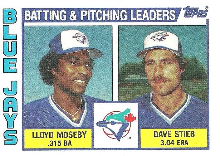#606 Blue Jays Leaders / Checklist Lloyd Moseby / Dave Stieb - Toronto Blue Jays - 1984 Topps Baseball