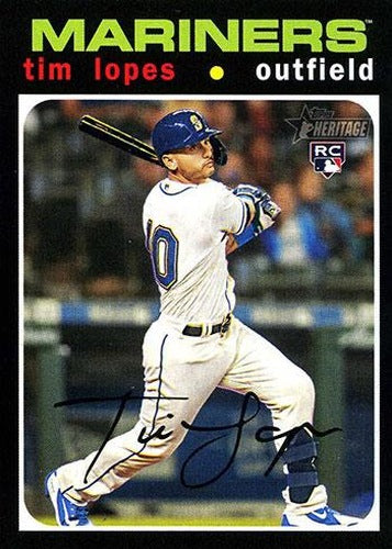 #606b Tim Lopes - Seattle Mariners - 2020 Topps Heritage Baseball