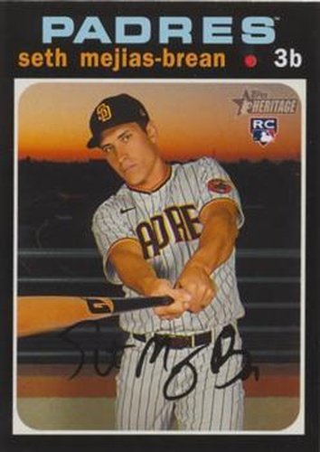 #607 Seth Mejias-Brean - San Diego Padres - 2020 Topps Heritage Baseball