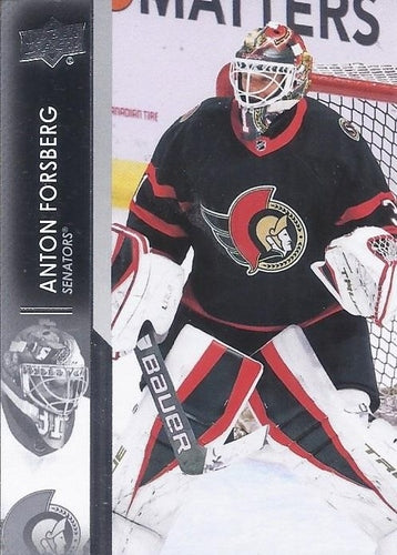 #607 Anton Forsberg - Ottawa Senators - 2021-22 Upper Deck Hockey