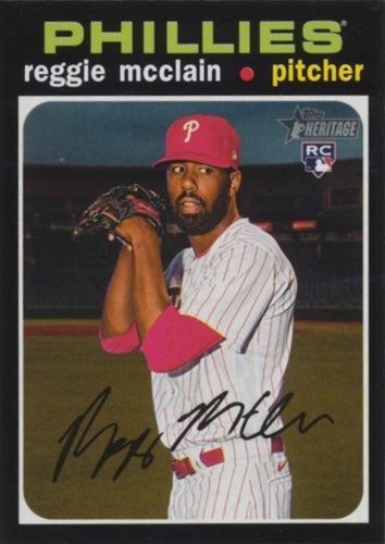 #608 Reggie McClain - Philadelphia Phillies - 2020 Topps Heritage Baseball