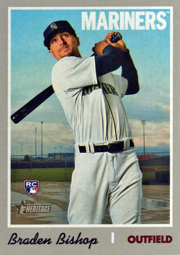 #608 Braden Bishop - Seattle Mariners - 2019 Topps Heritage Baseball