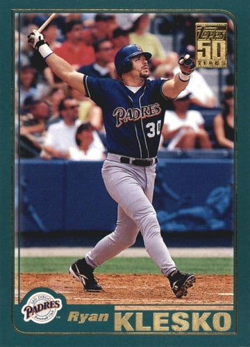 #608 Ryan Klesko - San Diego Padres - 2001 Topps Baseball