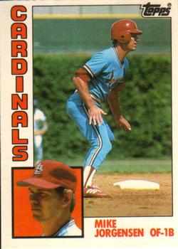 #60T Mike Jorgensen - St. Louis Cardinals - 1984 Topps Traded Baseball