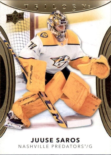 #60 Juuse Saros - Nashville Predators - 2022-23 Upper Deck Trilogy Hockey