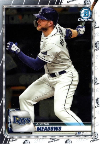 #60 Austin Meadows - Tampa Bay Rays - 2020 Bowman Chrome Baseball