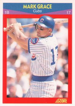 #60 Mark Grace - Chicago Cubs - 1990 Score 100 Superstars Baseball