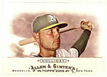 #60 Matt Holliday - Oakland Athletics - 2009 Topps Allen & Ginter Baseball