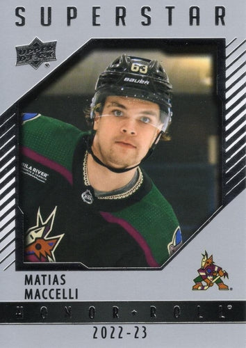 #HR60 Matias Maccelli - Arizona Coyotes - 2022-23 Upper Deck - Honor Roll Hockey