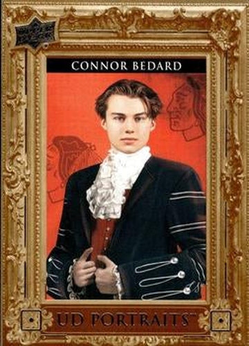 #P60 Connor Bedard - Chicago Blackhawks - 2023-24 Upper Deck - UD Portraits Hockey