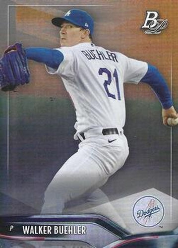 #60 Walker Buehler - Los Angeles Dodgers - 2021 Bowman Platinum Baseball