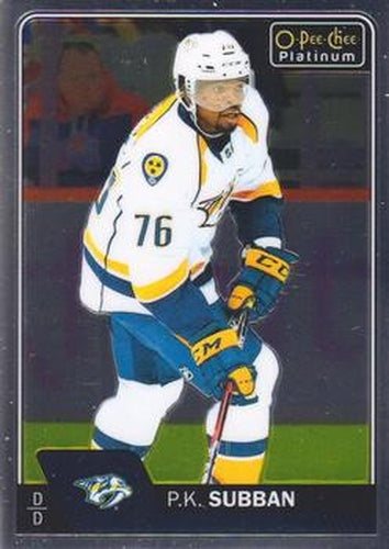 #60 P.K. Subban - Nashville Predators - 2016-17 O-Pee-Chee Platinum Hockey