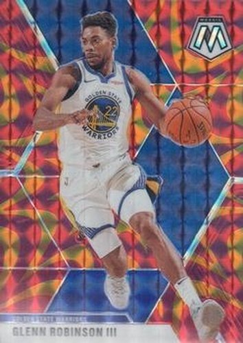 #60 Glenn Robinson III - Golden State Warriors - 2019-20 Panini Mosaic - Reactive Orange Basketball