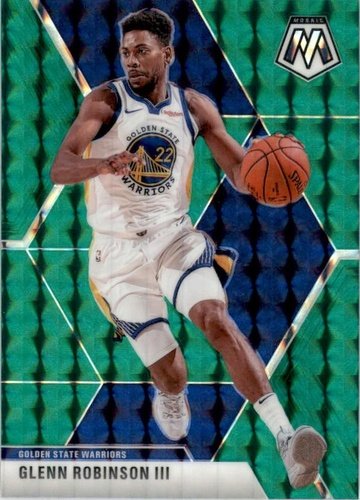 #60 Glenn Robinson III - Golden State Warriors - 2019-20 Panini Mosaic - Green Prizm Basketball