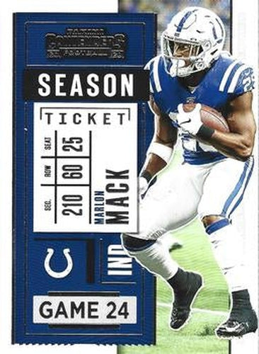 #60 Marlon Mack - Indianapolis Colts - 2020 Panini Contenders Football