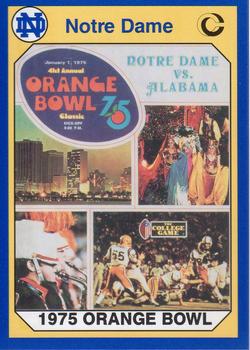 #60 1975 Orange Bowl - Notre Dame Fighting Irish - 1990 Collegiate Collection Notre Dame Football