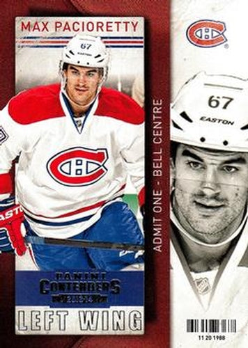 #60 Max Pacioretty - Montreal Canadiens - 2013-14 Panini Contenders Hockey