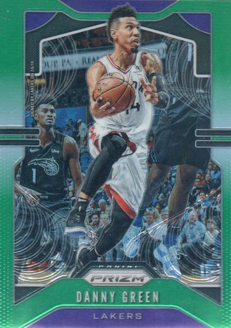 #60 Danny Green - Los Angeles Lakers - 2019-20 Panini Prizm - Prizms Green Basketball