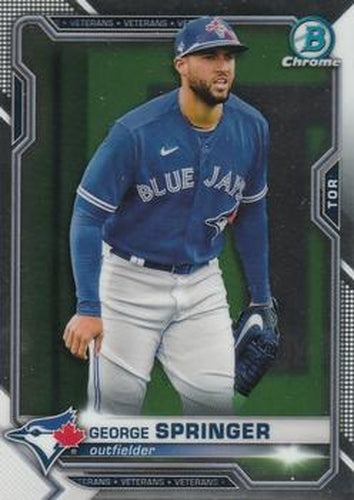 #60 George Springer - Toronto Blue Jays - 2021 Bowman Chrome Baseball