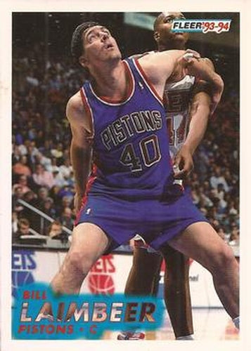 #60 Bill Laimbeer - Detroit Pistons - 1993-94 Fleer Basketball