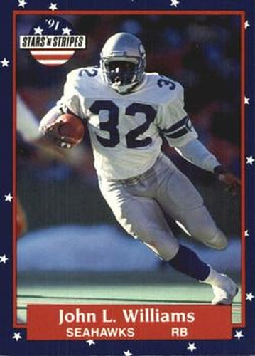 #60 John L. Williams - Seattle Seahawks - 1991 Fleer Stars 'n Stripes Football