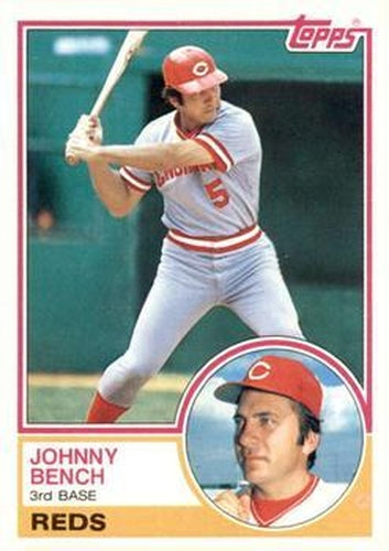 #60 Johnny Bench - Cincinnati Reds - 1983 Topps Baseball