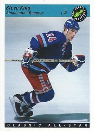 #60 Steve King - Binghamton Rangers - 1993 Classic Pro Prospects Hockey