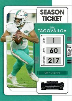 #60 Tua Tagovailoa - Miami Dolphins - 2021 Panini Contenders Football