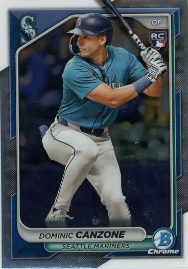 #60 Dominic Canzone - Seattle Mariners - 2024 Bowman Chrome Baseball