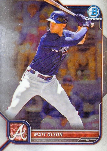 #60 Matt Olson - Atlanta Braves - 2022 Bowman Chrome Baseball