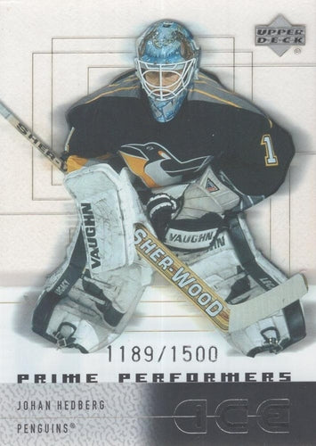 #120 Johan Hedberg - Pittsburgh Penguins - 2000-01 Upper Deck Ice Hockey