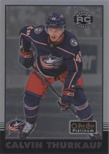 #R-60 Calvin Thurkauf - Columbus Blue Jackets - 2020-21 O-Pee-Chee Platinum - Retro Hockey