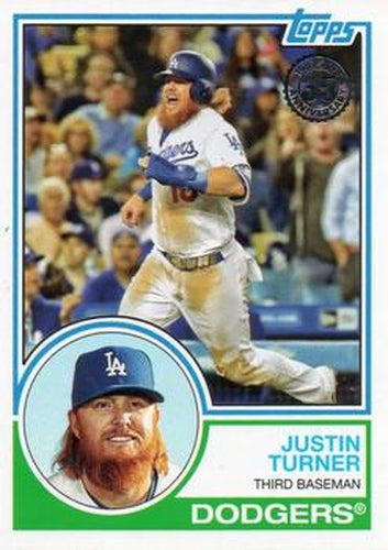 #83-60 Justin Turner - Los Angeles Dodgers - 2018 Topps - 1983 Topps Baseball 35th Anniversary Baseball