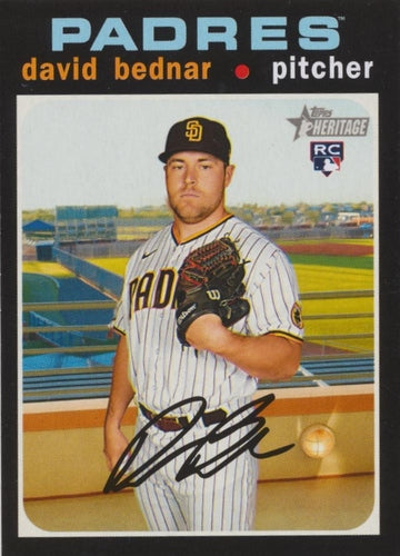 #611 David Bednar - San Diego Padres - 2020 Topps Heritage Baseball