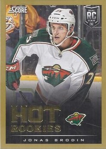 #611 Jonas Brodin - Minnesota Wild - 2013-14 Score - Gold Hockey