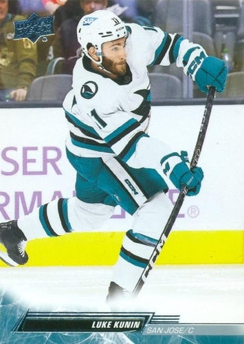 #612 Luke Kunin - San Jose Sharks - 2022-23 Upper Deck Hockey