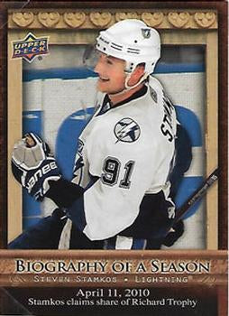 #BOS4 Steven Stamkos - Tampa Bay Lightning - 2010-11 Upper Deck - Biography of a Season Hockey