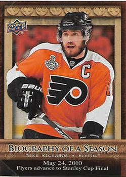 #BOS6 Mike Richards - Philadelphia Flyers - 2010-11 Upper Deck - Biography of a Season Hockey