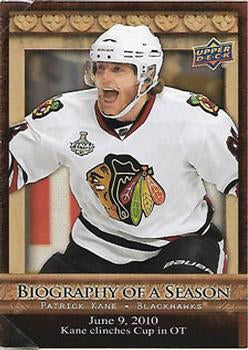 #BOS7 Patrick Kane - Chicago Blackhawks - 2010-11 Upper Deck - Biography of a Season Hockey